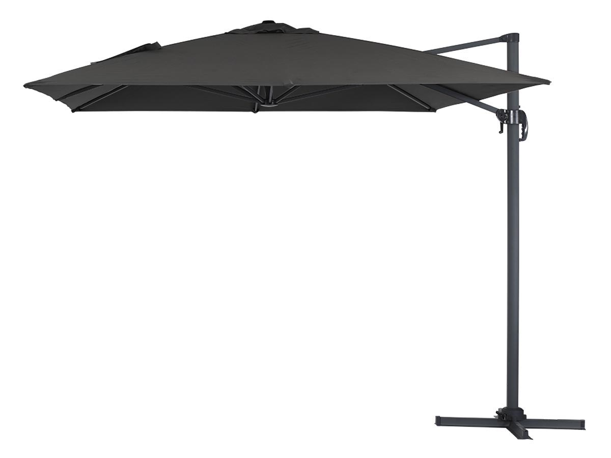 foto del prodotto habitat et jardin ombrellone decentrato in alluminio sun 4 rettangolare 3 x 4 m nero