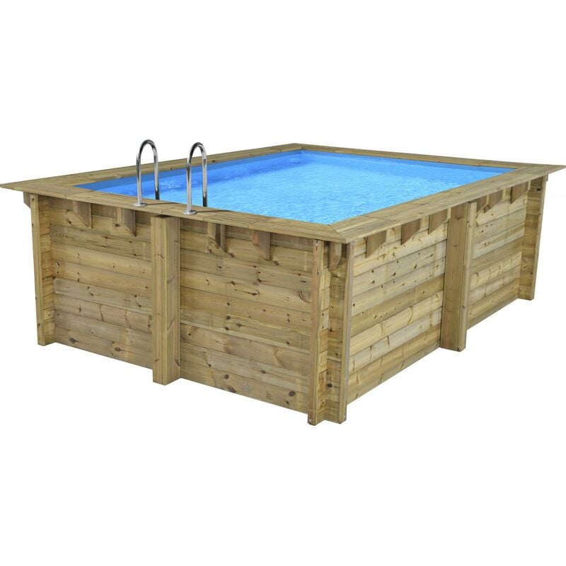 foto del prodotto habitat et jardin piscina rettangolare in legno caimans 4,10 x 3,00 x 1,24 m