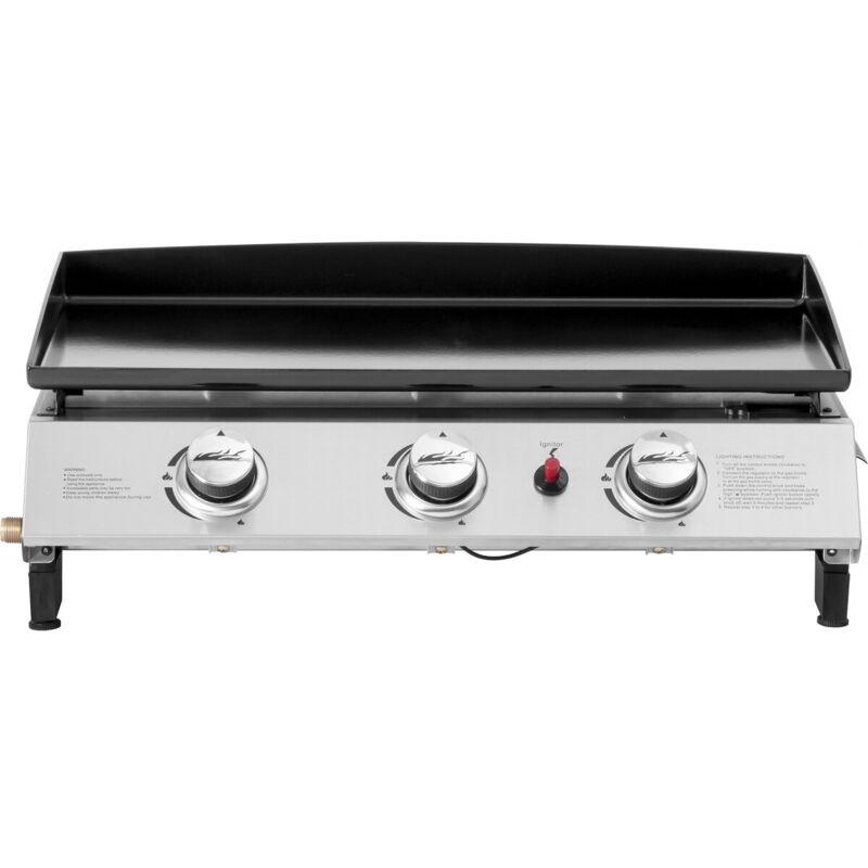 foto del prodotto habitat et jardin - plancha a gas 3 fuochi jolly - 7,5 kw - grigio
