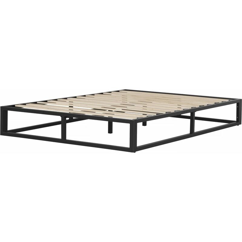 foto del prodotto habitat et jardin - struttura letto in metallo 140 x 190 cm - nero