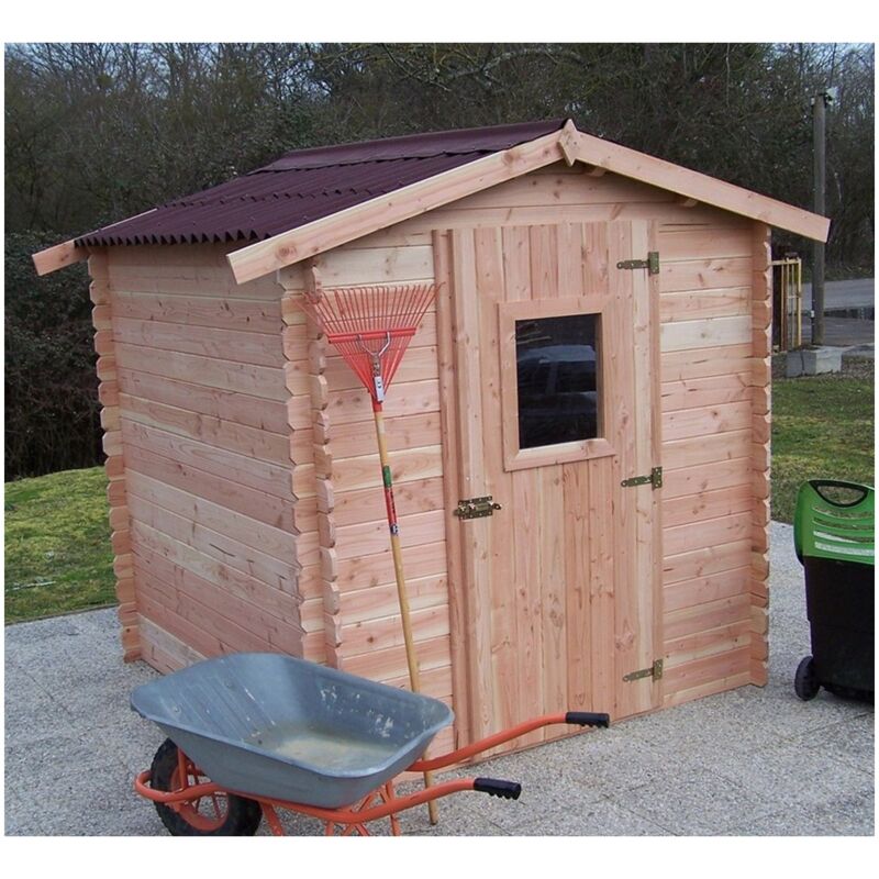 foto del prodotto habrita casetta da giardino 2x2 in legno 20 mm block house porta casina attrezzi rimessa