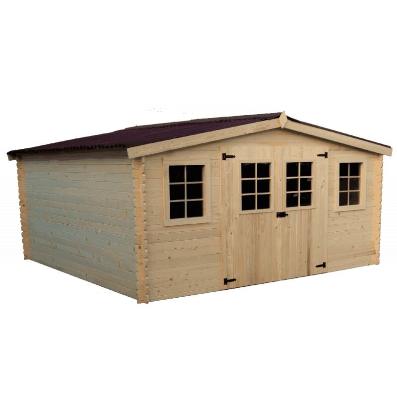 foto del prodotto habrita casetta in legno 4x4 metri 28 mm da giardino senza pavimento interno