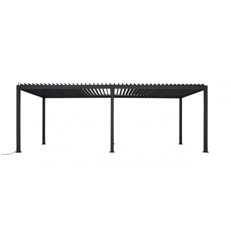 foto del prodotto habrita foresta pergola bioclimatica in alluminio 300x600 con veneziane motorizzate e illumazione led