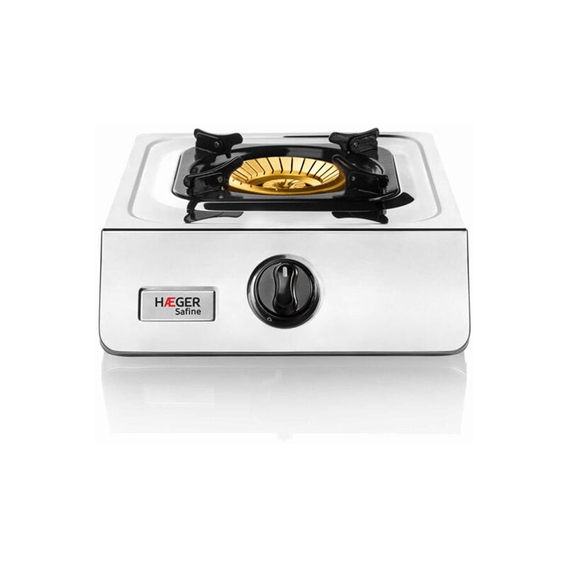 foto del prodotto haeger stufa cucina a gas safine 1 bruciatore, acciaio inossidabile