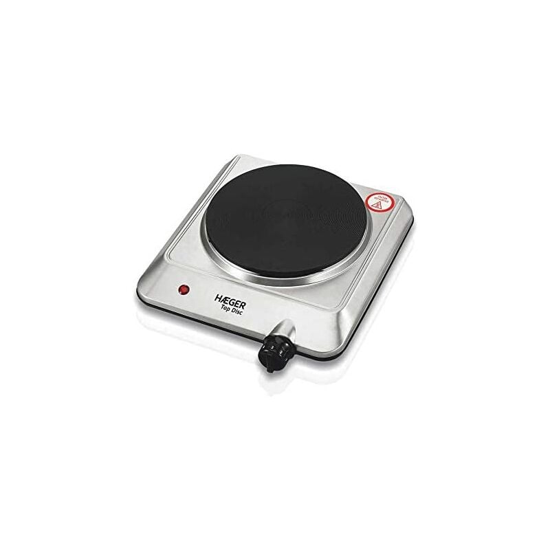 foto del prodotto haeger top disc piastra elettrica con potenza di 1500 w, diametro di 180 mm, sistema di sicurezza con fusibile termico, temperatura di
