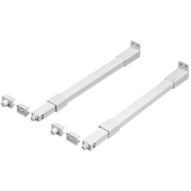 foto del prodotto hafele copppia ringhiere per cassetto bianche lunghezza 550 mm