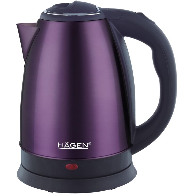 foto del prodotto hagen bollitore elettrico compatto in acciaio inox, design elegante, base a 360 , capacit 1,8l, 1500w, base a 360 , filtro rimovibile e lavabile,