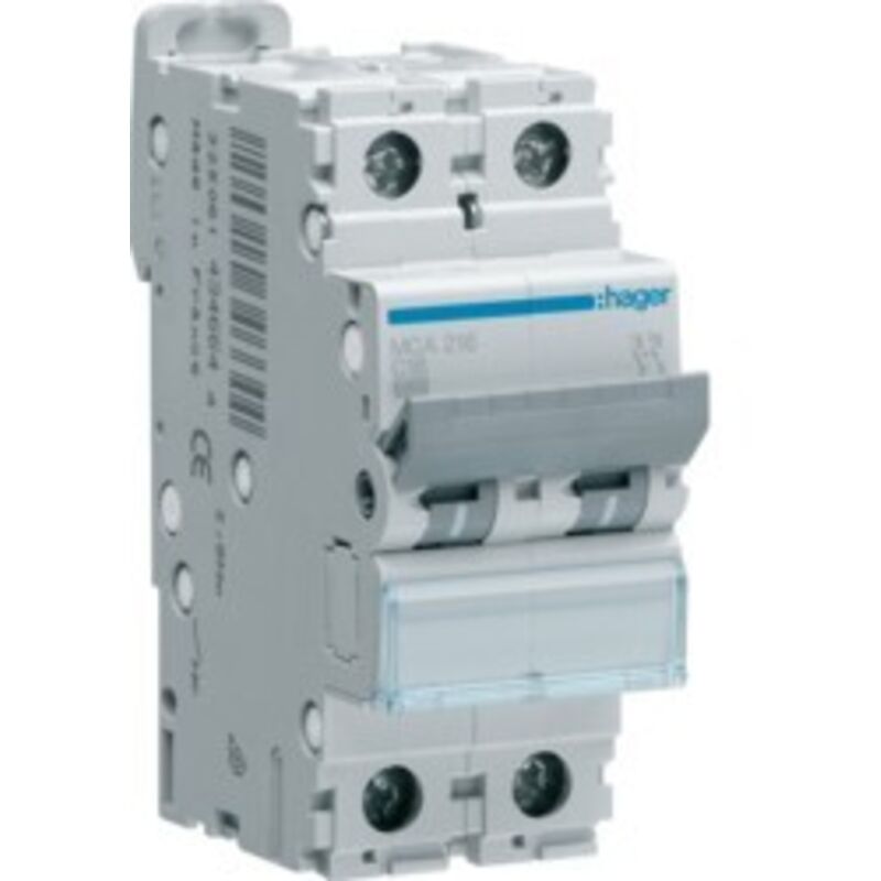 foto del prodotto hager interruttore automatico 2p 10a 6 ka c 2m cod. mca210 