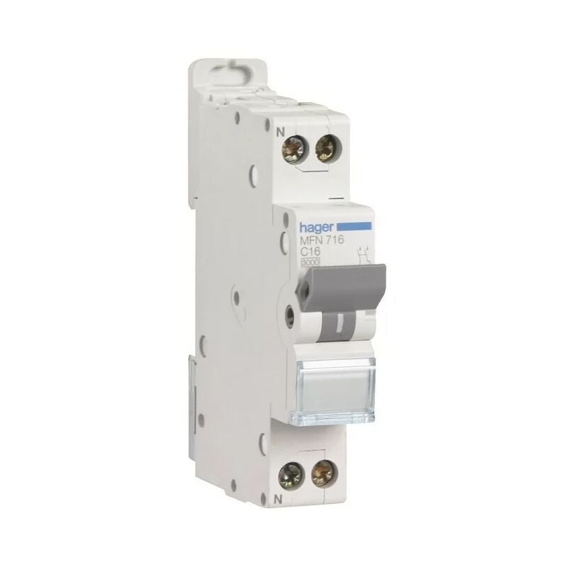 foto del prodotto hager interruttore automatico mfn710 1p n 3ka c 10a 1 modulo