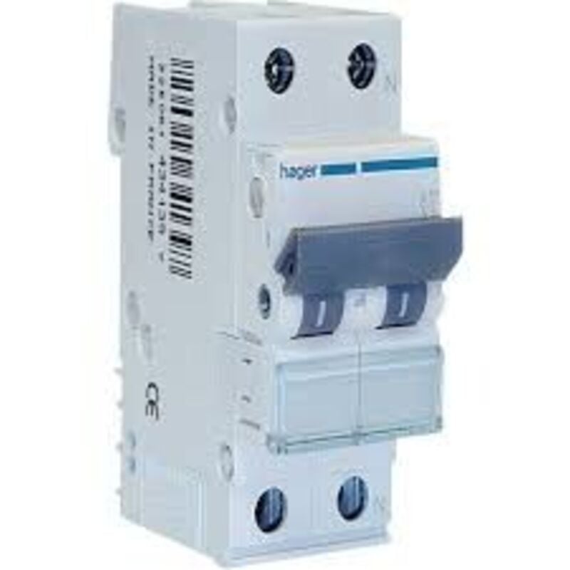 foto del prodotto hager interruttore magnentotermico automatico 1p n 25a 4.5ka c2m cod. myn525 