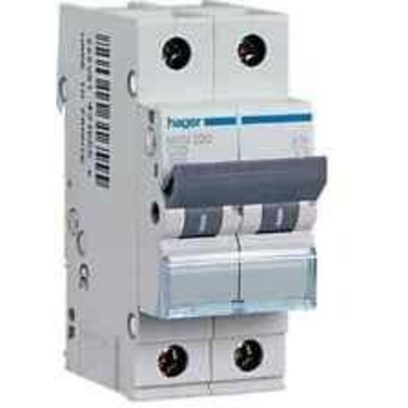 foto del prodotto hager interruttore magnentotermico automatico 1p n 6a 4.5ka c2m cod. myn506 