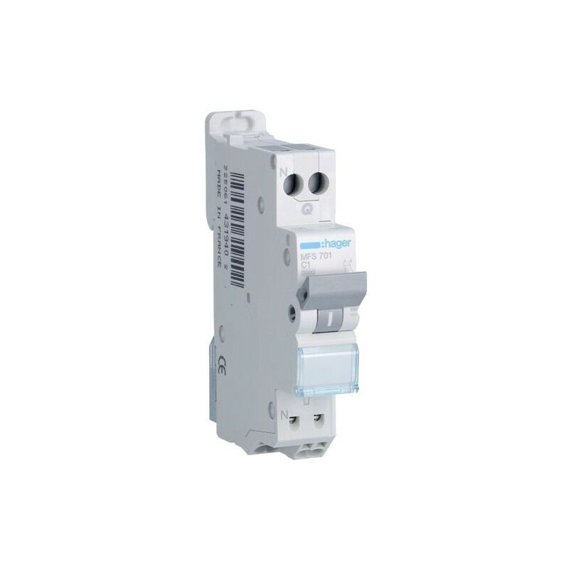 foto del prodotto hager mfs701 interruttore automatico 1p nc 1a 1m