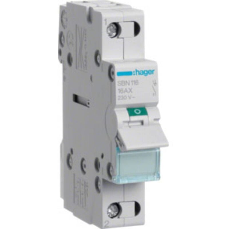 foto del prodotto hager modulo interruttore grigio 16 a 230 v sbn116