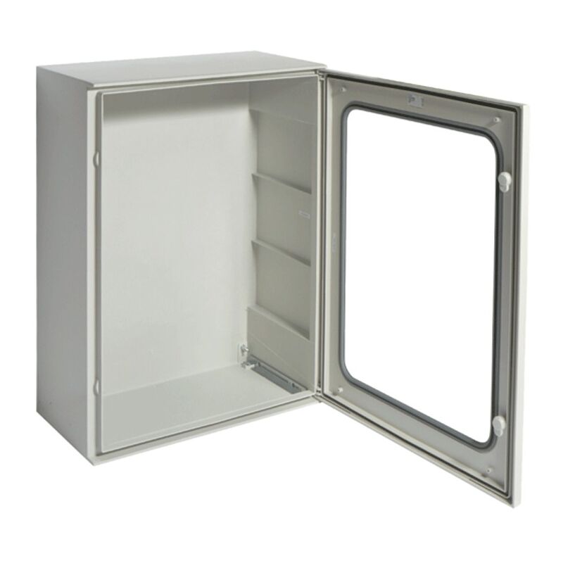 foto del prodotto hager quadro elettrico in poliestere orion plus 80x60x30 porta in vetro ip65 fl279b