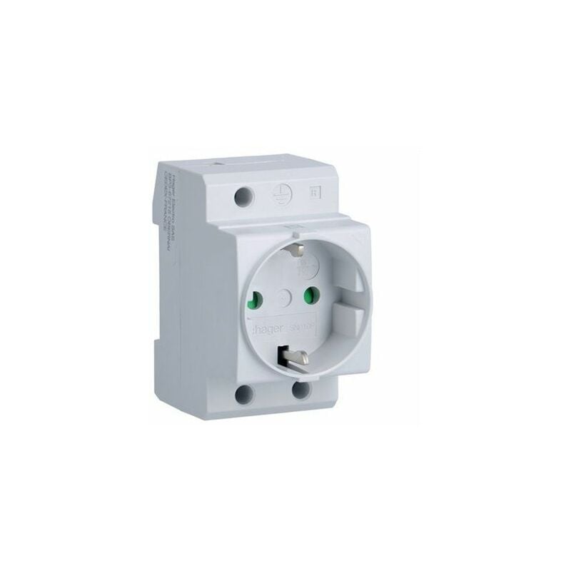 foto del prodotto hager sn016p presa schuko 10 16a 230v 2p tt