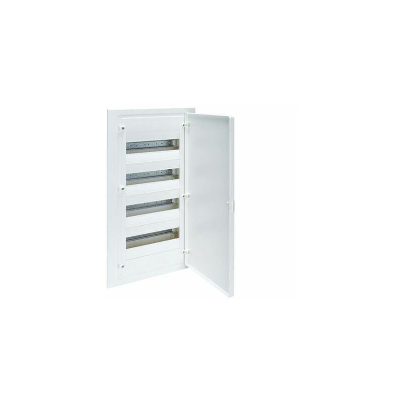 foto del prodotto hager vf412pe quadro elettrico da incasso vf golf a 4 file 48 moduli bianco opaco striscia