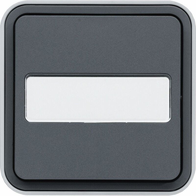 foto del prodotto hager wnc025 cubyko pulsante portaetichette 1f montato a superficie, grigio ip55