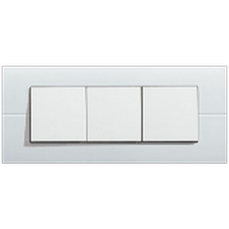 foto del prodotto hager ws411 systo 6m piastra orizzontale interasse 57 bianco