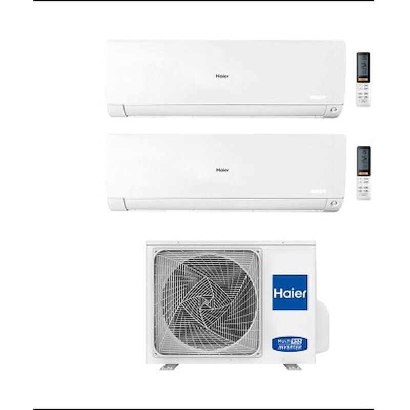 foto del prodotto haier condizionatore dualsplit flexis plus 9000 12000 btu codice prod as25 35 s2sf1famw3 2u40s2sm1fa