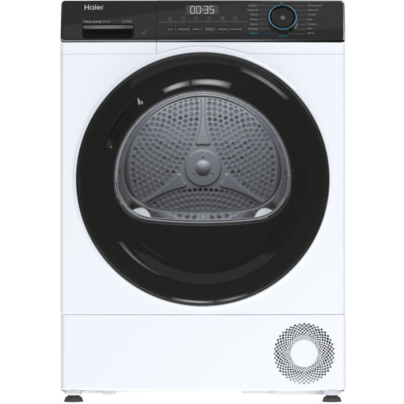 foto del prodotto haier hd90 a3939e it asciugatrice libera installazione caricamento frontale 9 kg a bianco