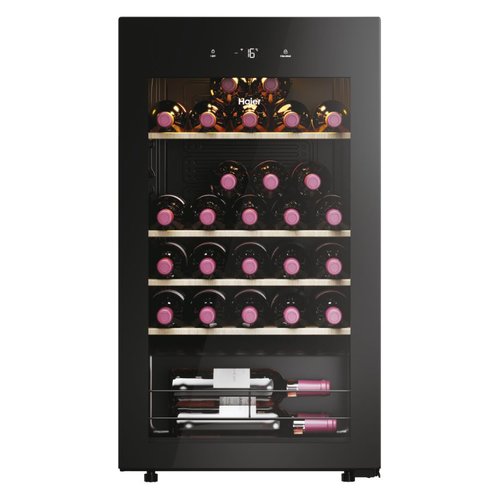 foto del prodotto haier wine bank 50 serie 3 hws34ggh1 cantinetta vino con compressore libera installazione nero 34 bottiglia bottiglie
