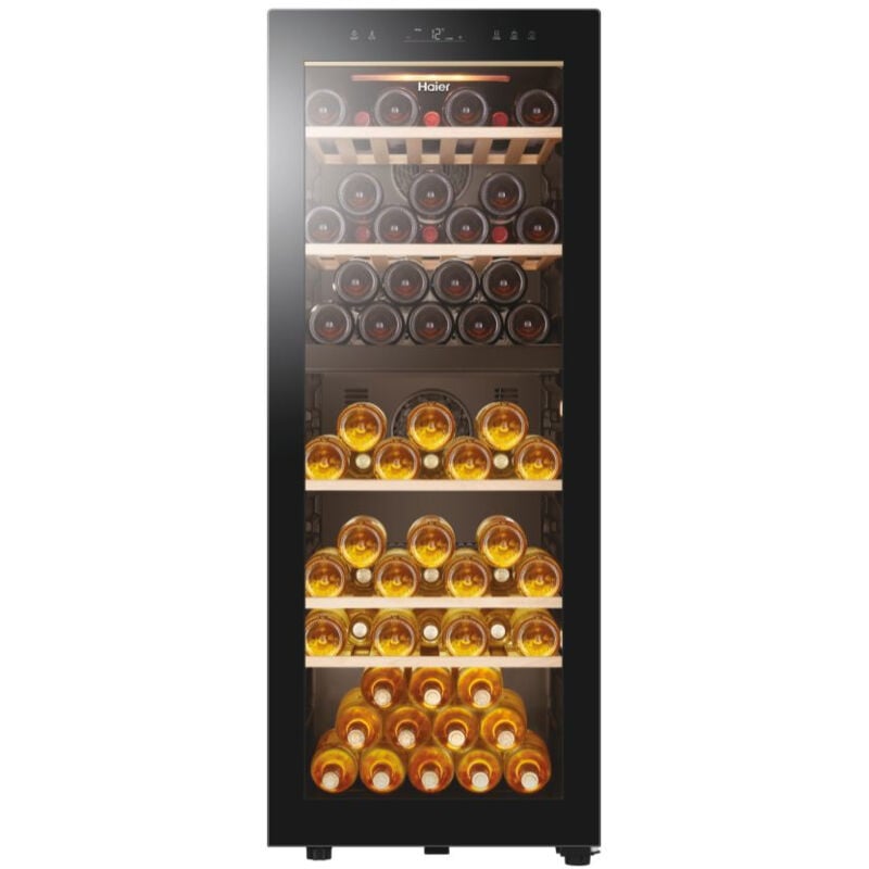 foto del prodotto haier wine bank 50 serie 5 hws79gdg. posizionamento dell apparecchio libera installazione, colore struttura nero, colore interno nero. capacit 