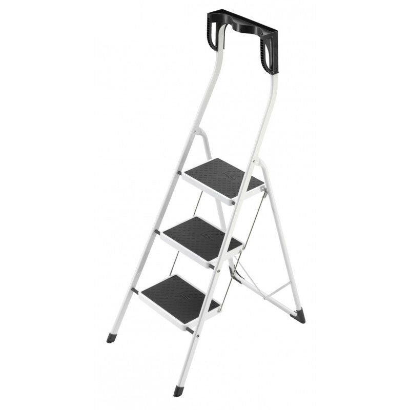 foto del prodotto hailo scaletta pieghevoli, 3 gradini, altezza di accesso 250 cm con protezione per le ginocchia safety plus