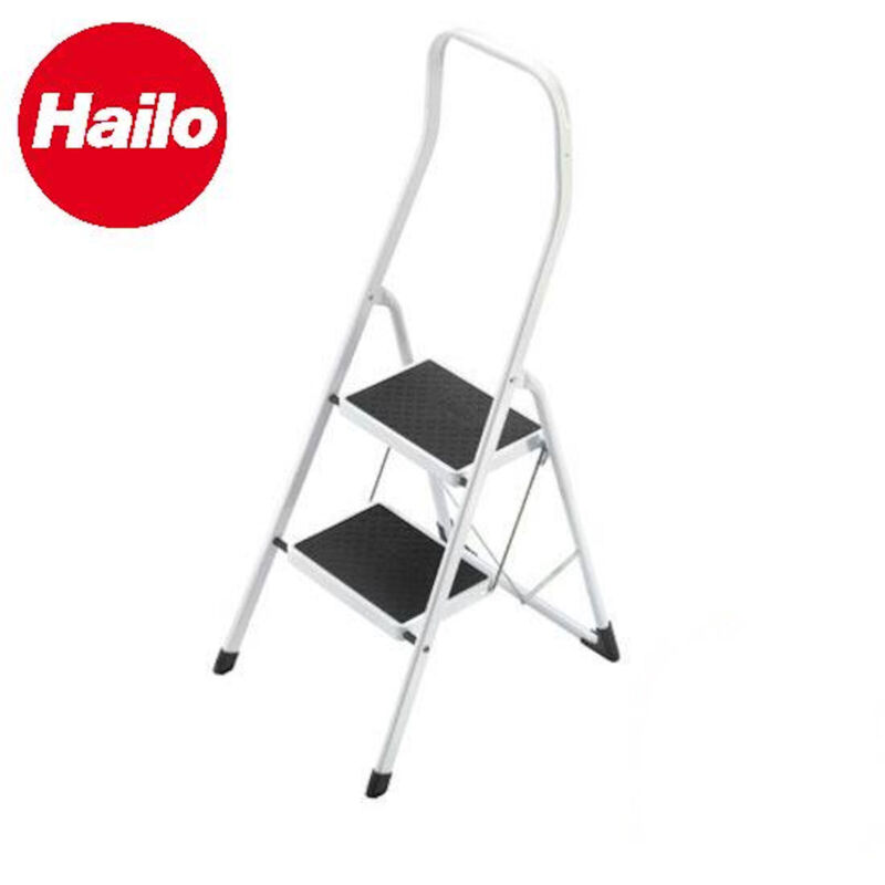 foto del prodotto hailo sgabello safety plus 2 gradini larghi impungatura alta comoda