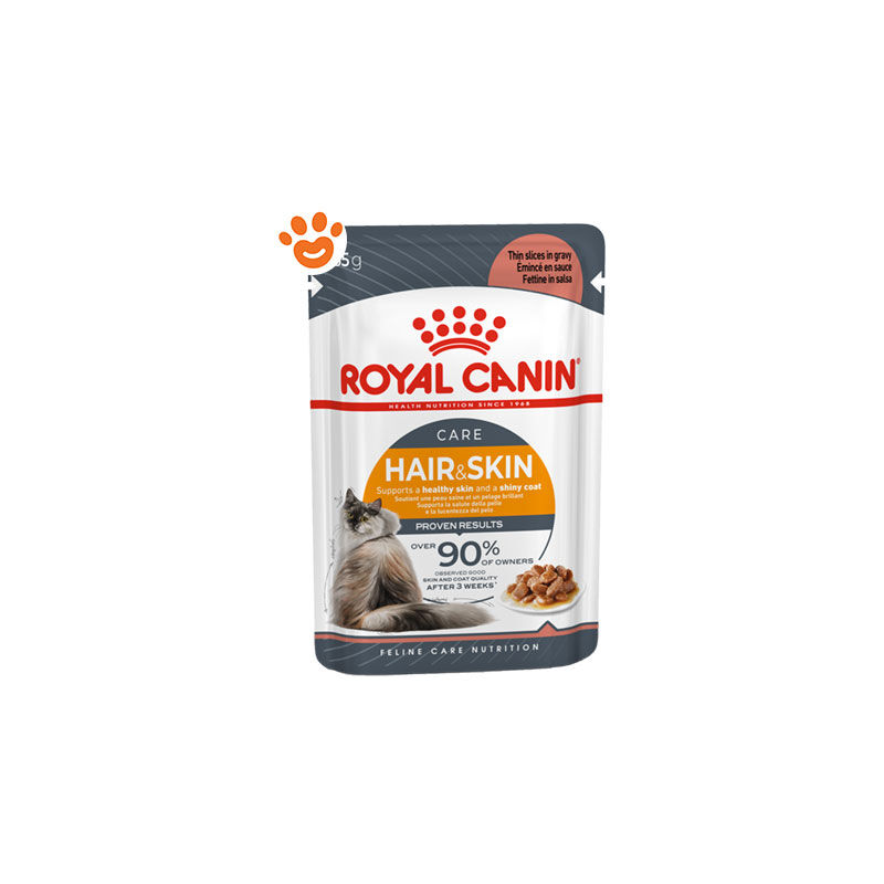 foto del prodotto hair skin fettine in salsa per gatti da 85 gr royal canin