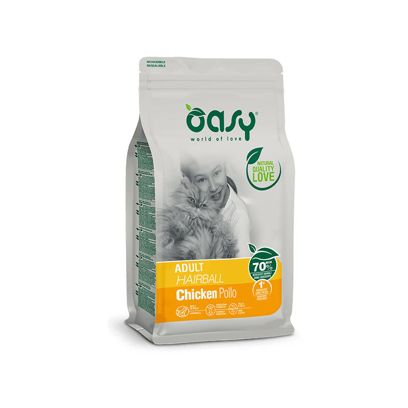 foto del prodotto hairball per gatto adult da 300gr oasy