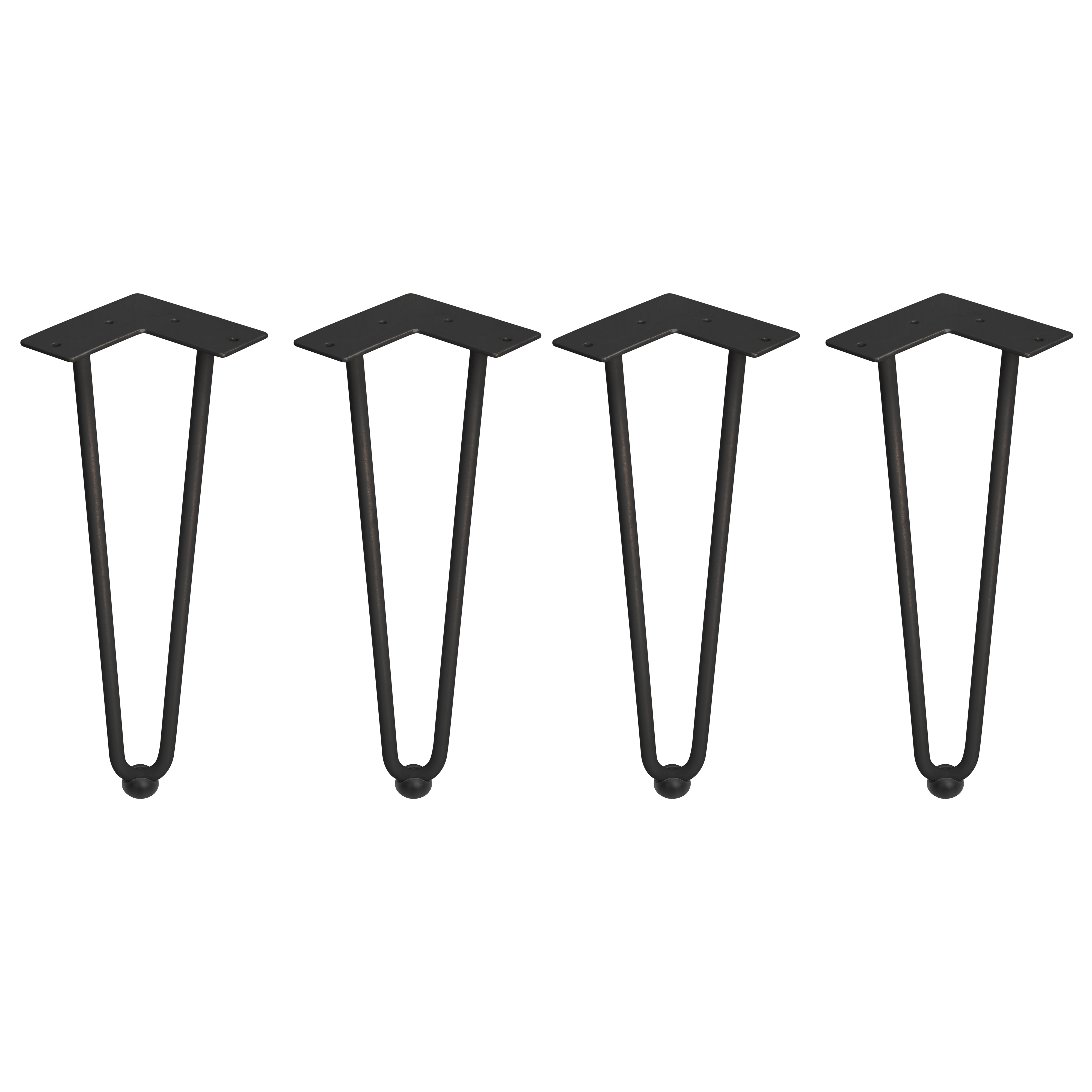 foto del prodotto hairpin set di gambe h2 aste per tavolo h400 verniciato nero acciaio emuca