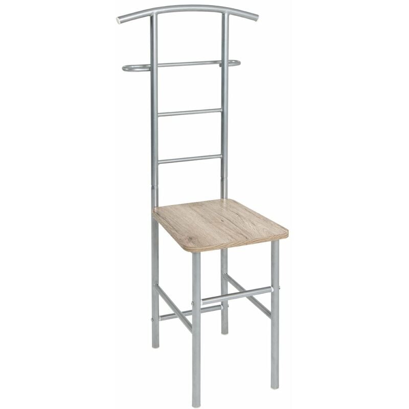 foto del prodotto haku m bel cameriere da uomo alu, rovere san remo, mdf, metallo dim. l 46 cm x a 109 cm x p 46 cm, stile moderno