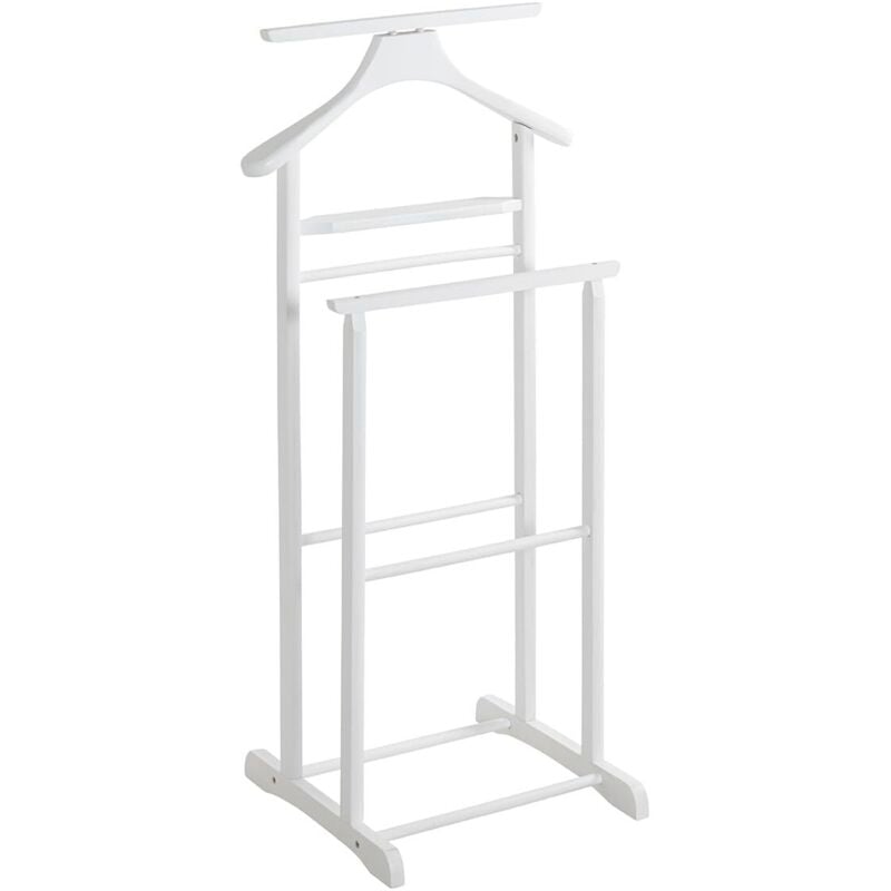 foto del prodotto haku m bel cameriere da uomo bianco, legno massiccio dim. l 47 cm x a 102 cm x p 36 cm, stile tradizionale