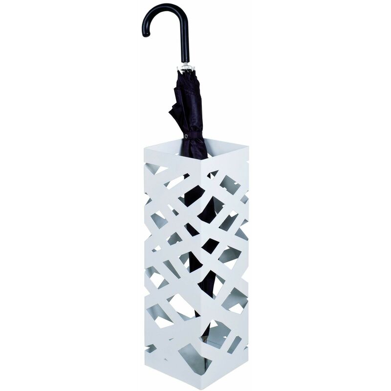 foto del prodotto haku m bel portaombrelli bianco, metallo dim. l 16 cm x a 48 cm x p 16 cm, stile moderno