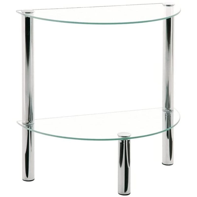 foto del prodotto haku m bel tavolino cromo, metallo, vetro di sicurezza dim. l 45 cm x a 47 cm x p 22 cm, stile moderno