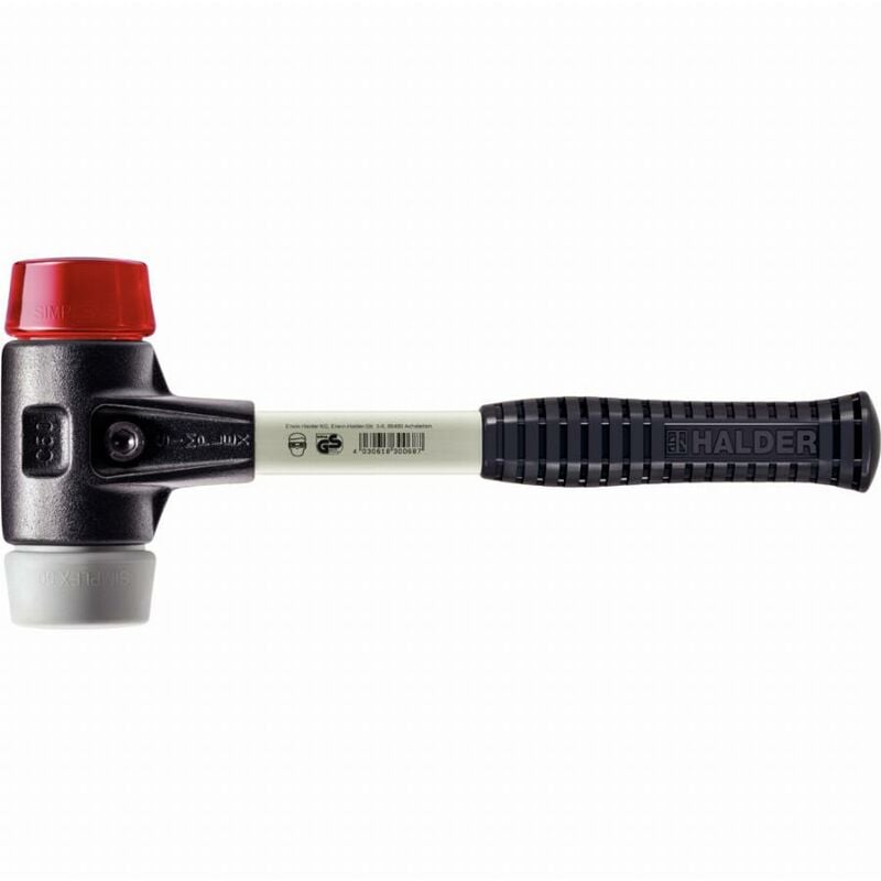foto del prodotto halder mazza simplex tpe medio plastica con corpo in ferro malleabile rinforzato e impugnatura in fibra di vetro d 60 mm 3736.060