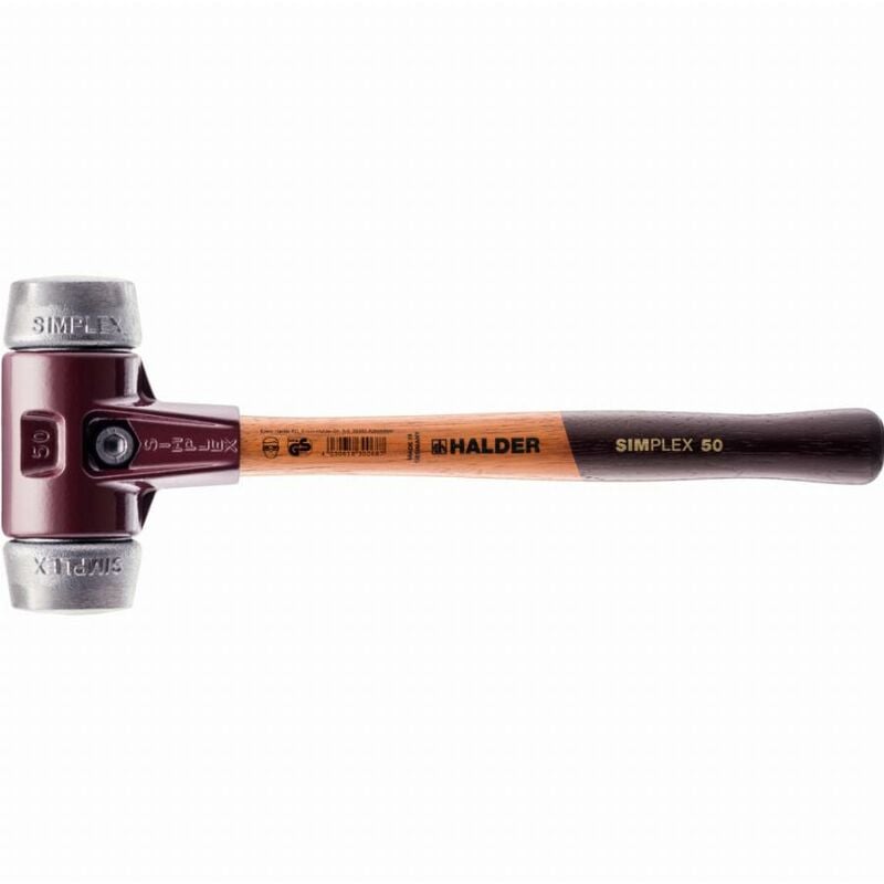 foto del prodotto halder simplex mallet metallo morbido con corpo in ferro malleabile e manico in legno d 40 mm 3009.040