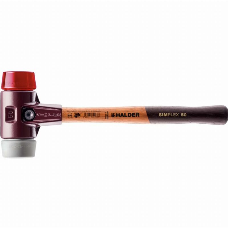 foto del prodotto halder simplex mazzuolo tpe medio plastica con alloggiamento in ferro malleabile e manico in legno d 40 mm 3036.040