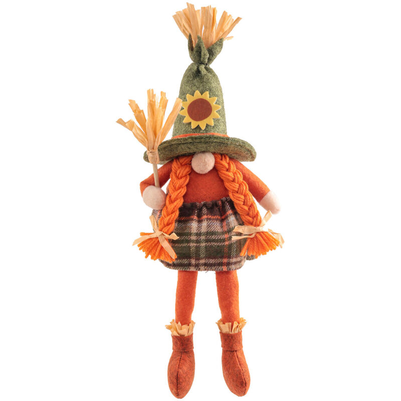 foto del prodotto halloween orange citrouille balai sorci re pouvantail poup e sans visage d coration longues jambes paille longues jambes pouvantail poup e poup e
