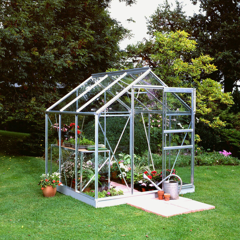 foto del prodotto halls serra da giardino 3,8 m in alluminio e vetro per orticoltura base so0170 so1693