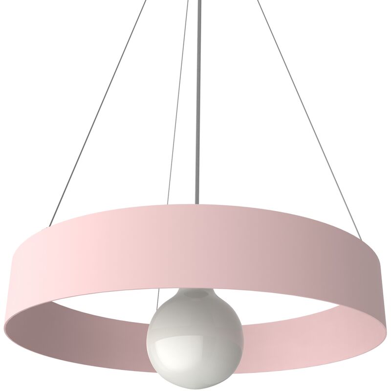 foto del prodotto halo sospensione, 1x e27, max 42w, metallo, rosa, d.40cm lumicom