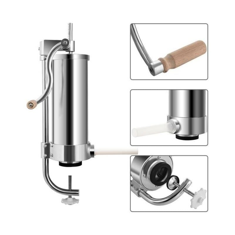 foto del prodotto haloyo 3l macchina per la produzione di salsicce manuale, in acciaio inossidabile