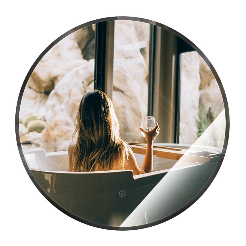 foto del prodotto haloyo 70cm specchio da bagno con illuminazione ,di luce specchio led con funzione anti appannamento, interruttore touch,specchio per trucco