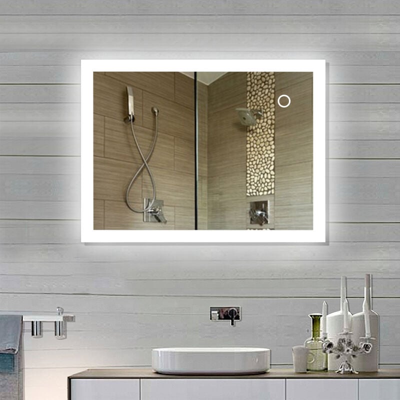 foto del prodotto haloyo - 90 x 70 cmspecchio led lampada da specchio illuminazione da bagno,luce bianca fredda