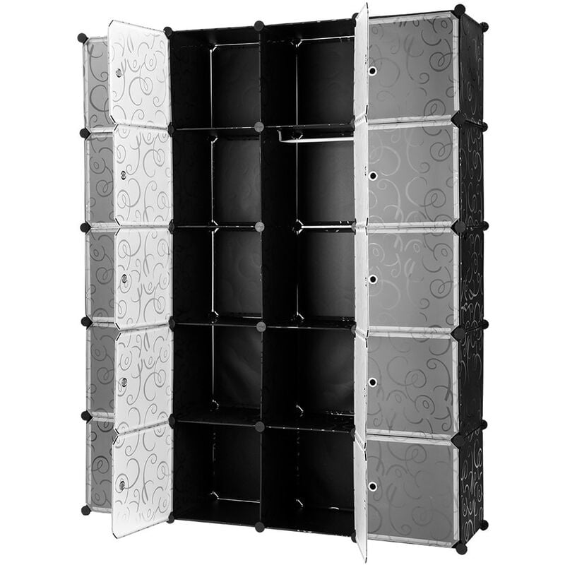 foto del prodotto haloyo armadio guardaroba modulare combinato fai da te scaffale a bullone sistema di scaffalature armadio a 5 piani