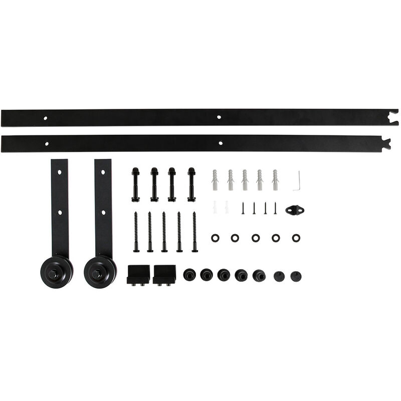 foto del prodotto haloyo binario per porta scorrevole kit,acciaio scivolante barn hardware door kit, scorrevole porta 200cm