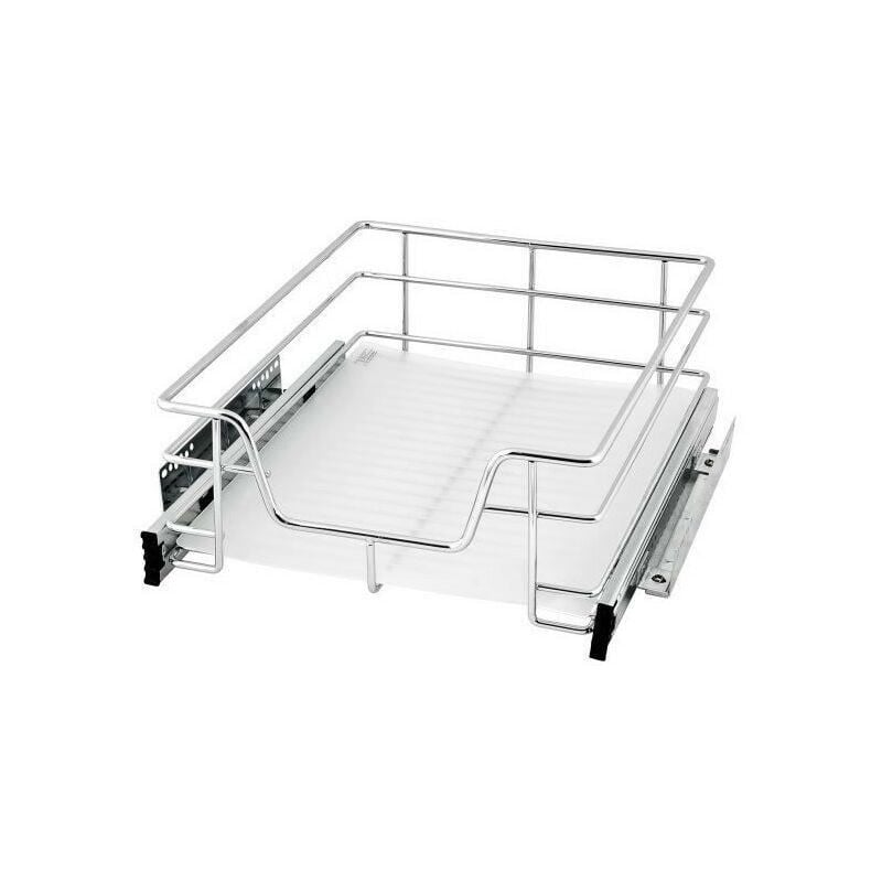 foto del prodotto haloyo cesto estraibile per armadietti cucina, acciaio, 34 x 14 x 41 cm,argento