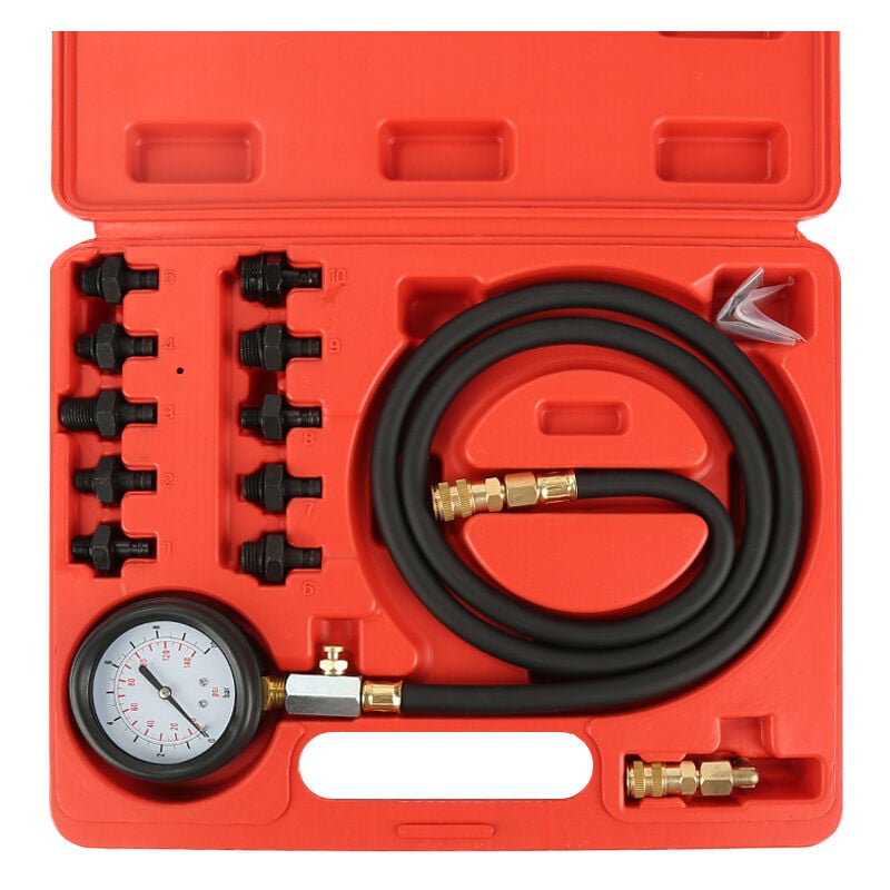 foto del prodotto haloyo manometro olio, kit manometro tester pressione olio motore, tester pressione, nero