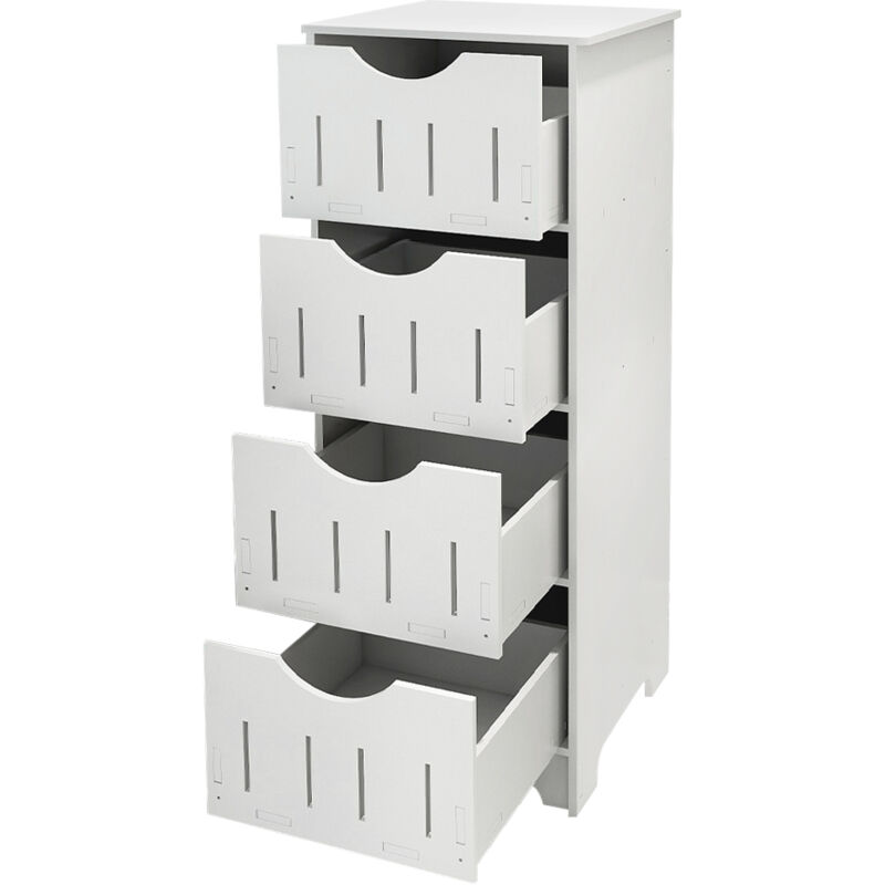 foto del prodotto haloyo mobiletto da bagno indipendente multistrato in pp 303082cm bianco