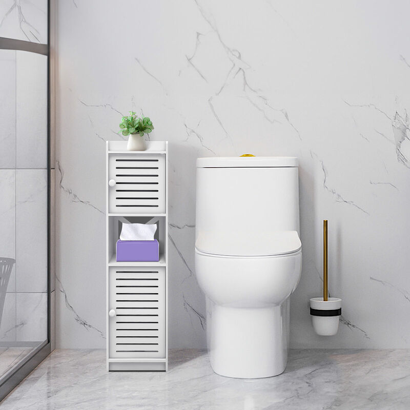 foto del prodotto haloyo mobiletto stretto per cucina , corridoio, ingresso e camera da letto,22 x 20 x 75 cm,bianco